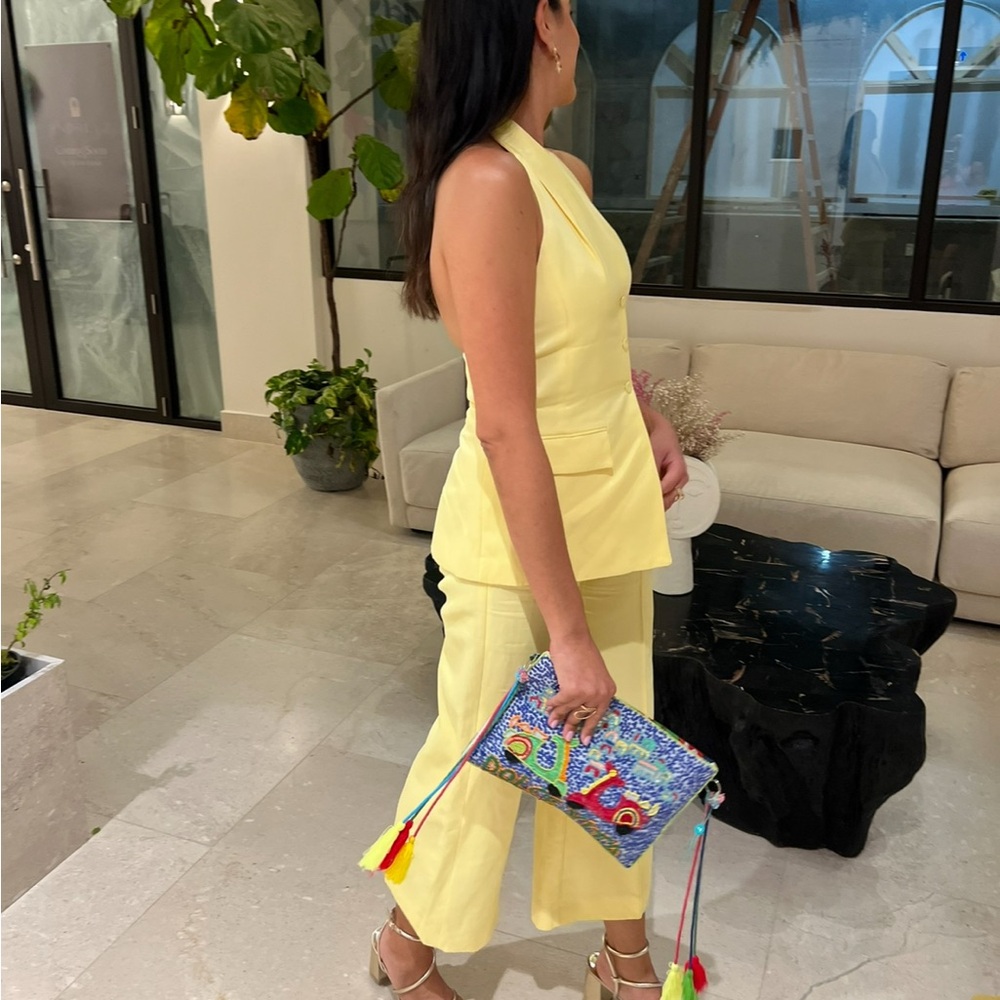 Yellow Women's Two Piece Set